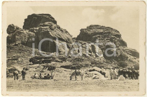 Fotografia d epoca originale 1935 ca AOI SENAFE  ERITREA Indigeni in marcia Fotografia 9x6 cm 1