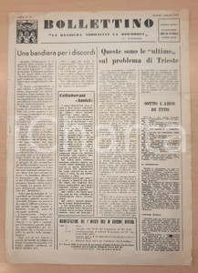 Giornale, rivista storica 1953 BOLLETTINO Amici Vittoriale  D Annunzio e Andrea Costa  Questione Trieste 1