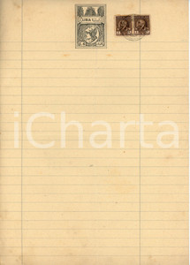 Documento originale, autentico 1940 ca AFRICA ITALIANA Marche da bollo LIBIA Lire 4  Vittorio Emanuele III 1