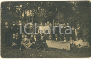 Fotografia d epoca originale 1900 ca AREA LOMBARDA Sostenitori beneficenza pro asilo infantile in gita Foto 1