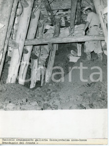 Fotografia d epoca originale 1960ca BERCETO Autocamionale CISA A15 Operai nella Galleria ROCCAPREBALZA Foto 1