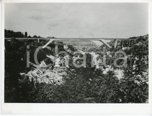 Fotografia d epoca originale 1970 ca LUXEMBOURG Grand Duchess Charlotte Bridge RED BRIDGE Photo 24x18 cm 1 1