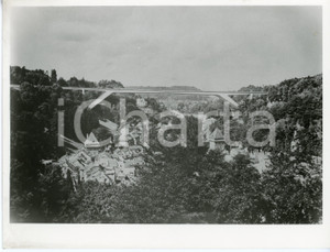 Fotografia d epoca originale 1970 ca LUXEMBOURG Grand Duchess Charlotte Bridge RED BRIDGE Photo 24x18 cm 3 1