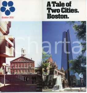 Materiale pubblicitario d’epoca 1976 BOSTON A tale of two cities BOSTON 200  USA Bicentennial  Pieghevole 1