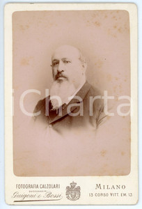 Fotografia d epoca originale 1900 ca MILANO Ritratto maschile  Foto CALZOLARI Successori GUIGONI E BOSSI 1