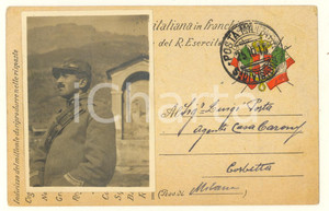 Cartolina originale da collezione Luglio 1915 WW1 Passo del TONALE  Cartolina franchigia soldato con VERA FOTO 1