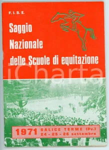 Libro, pubblicazione d epoca 1971 SALICE TERME Saggio scuole di equitazione FISE Pubblicazione 16x23 cm 1