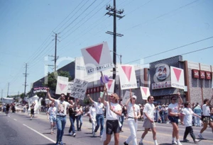 Fotografia d epoca originale 1988 LOS ANGELES Gay parade  35 mm VINTAGE SLIDE 6 1