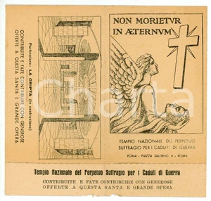 Fotografia d epoca originale 1945 ca ROMA Tempio perpetuo suffragio per i caduti di guerra  Calendarietto 1