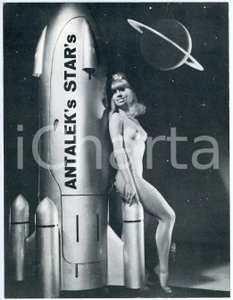 Materiale pubblicitario d’epoca 1960 ca SPACE AGE  ANTALEK S STAR S Nude girl with spaceship Volantino EROTICA 1