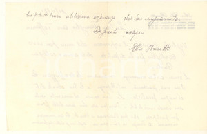 Autografo originale 1971 VICENZA Lettera avv. Elio BUSETTO  Condoglianze Autografo 1