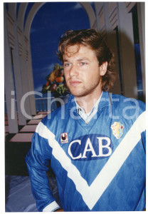Fotografia d epoca originale 19921993 BRESCIA CALCIO Florin RADUCIOIU in conferenza stampa  Foto 13x20 cm 1