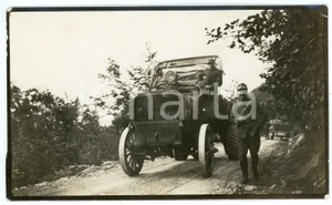Fotografia d epoca originale 1920 ca ITALIA  REGIO ESERCITO Soldati con camionetta  Foto 11x6 cm 1