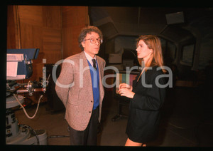 Fotografia d epoca originale 1990 ca Giampiero MUGHINI Mariella MIO  LARABELL 35mm VINTAGE SLIDE 7 1