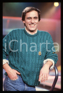 Fotografia d epoca originale 1985 ca ITALIA  MUSICA Roberto VECCHIONI Ritratto  35mm vintage slide 6 1