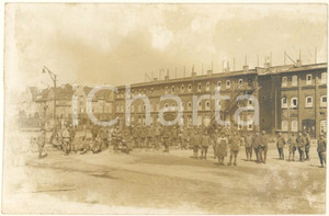 Fotografia d epoca originale 1918 WW1 HALLE SASSONIA Campo di prigionia  Ufficiali italiani Foto 14x9 cm 1