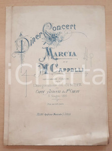 Oggetto da collezione cartaceo 1892 MILANO  M. CAPPELLI Spartito per Caffè ARRIGONI dei fratelli Crespi 1