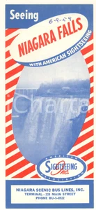 Materiale pubblicitario d’epoca 1959 USA  NIAGARA FALLS  Vintage brochure Niagara Scenic Bus Lines 1