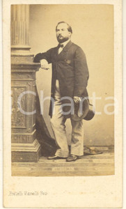Fotografia d epoca originale 1870 ca VENEZIA Ritratto maschile  Foto Fratelli VIANELLI CDV 1
