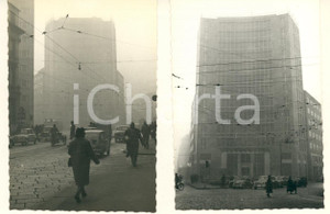 Fotografia d epoca originale 1956 Nebbia a MILANO  Largo Donegani e Palazzo Montecatini Lotto 2 foto 10x7 1