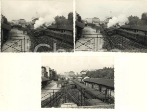 Fotografia d epoca originale 1956 MILANO FERROVIE Parco Storico CADORNA  Lotto 3 fotografie 10x7 cm 1
