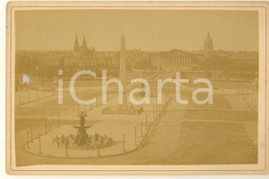 Fotografia d epoca originale 1885 ca FRANCE PARIS Place de la Concorde  Photo Henri GUERARD 17x11 cm 1