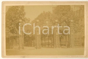 Fotografia d epoca originale 1885 ca FRANCE PARIS Parc Monceau  Photo Henri GUERARD 17x11 cm 1