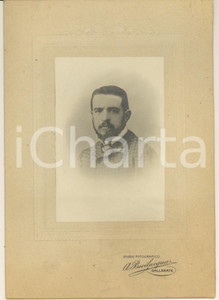 Fotografia d epoca originale 1910 ca GALLARATE VA Ritratto di Paolo MACCHI  Busto Foto A. BEVILACQUA 1
