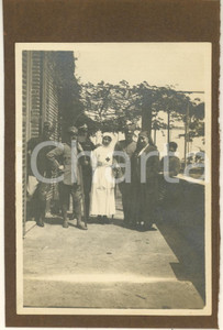 Fotografia d epoca originale 1917 WW1 MILANO Ospedale LONGONE  Ufficiali e infermiere Foto 11x8 cm 1