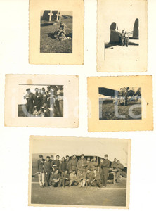 Fotografia d epoca originale 1940 ca REGIA AERONAUTICA  CASTELVETRANO  Bombardieri e avieri Lotto 5 foto 1