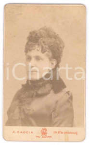 Fotografia d epoca originale 1885 ca Caterina MAFFEZZOLI moglie garibaldino Oreste BRONZETTI Foto CACCIA CDV 1