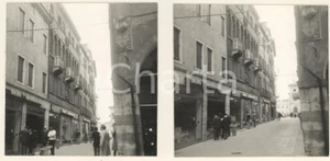 Fotografia d epoca originale 1970 ca PADOVA Via Cavour  Negozio MORASSUTTI Lotto 2 foto 9x9 cm 1