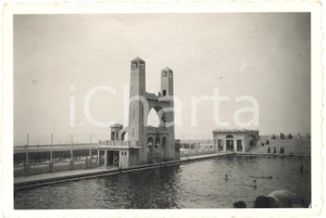 Fotografia d epoca originale 1935 ca LE TOUQUETPARISPLAGE La Piscine Marine Real photo ANIMATED 9x6 cm 1