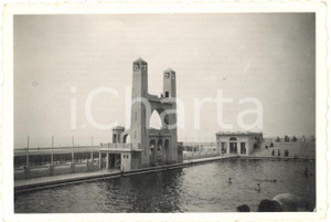 Fotografia d epoca originale 1935 ca LE TOUQUETPARISPLAGE La Piscine Marine Real photo ANIMATED 9x6 cm 1