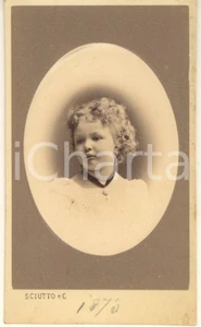 Fotografia d epoca originale 1873 GENOVA Elisa BRONZETTI figlia del garibaldino Oreste  Foto SCIUTTO 2 1