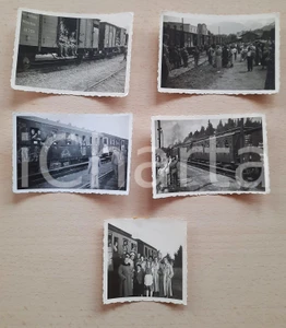 Fotografia d epoca originale 1940 ca WW2 Area HANNOVER Wehrmacht  Soldati in partenza in treno  5 foto 9x6 1