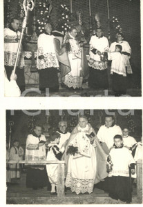 Fotografia d epoca originale 1965 ca PAVIA Mons. Carlo ALLORIO  Messa a Sant Alessandro Sauli 2 foto 10x7 1
