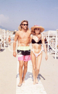 Fotografia d epoca originale 1990ca MARINA DI PIETRASANTA Björn BORG Loredana BERTÈ 35mm VINTAGE SLIDE 5 1