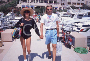 Fotografia d epoca originale 1990ca MARINA DI PIETRASANTA Björn BORG Loredana BERTÈ 35mm VINTAGE SLIDE 1 1