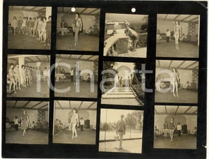 Fotografia d epoca originale 1960 ca MODA MARE  ITALIA  Modelle in una villa  Sfilata Foto 12 provini 1