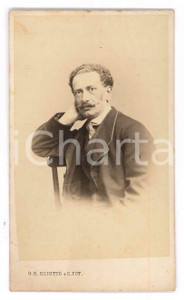 Fotografia d epoca originale 1870 ca RISORGIMENTO Giovanni Battista PRANDINA medico di Garibaldi Foto 1
