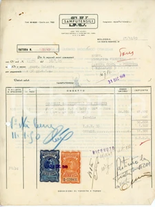 Documento originale, autentico 1949 BOLOGNA Via Ponte Romano 38  SAMPUTENSILI Fattura coltelli per fellows 1