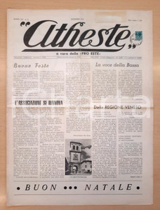 Giornale, rivista storica 1977 ATHESTE Ricordo di Vito VALLINI  Gerolamo FRANCHINI Giornale PRO ESTE 1