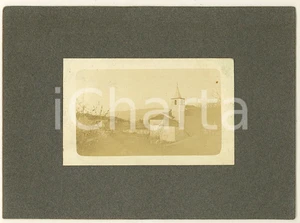 Fotografia d epoca originale 1920 ca MANZANO /MORI TN Chiesa di Sant Antonio  Veduta Foto 15x11 cm 1