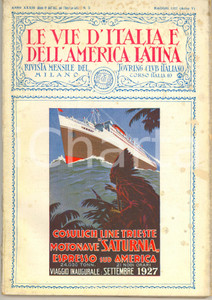 Giornale, rivista storica Maggio 1927 LE VIE D ITALIA TCI Volo di DE PINEDO in America Latina Rivista 1