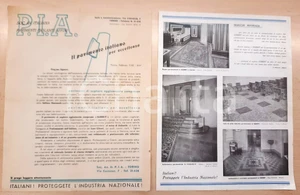 Materiale pubblicitario d’epoca 1936 AUTARCHIA TORINO P.I.A. Pavimento italiano SUBERIT Pubblicitario 1