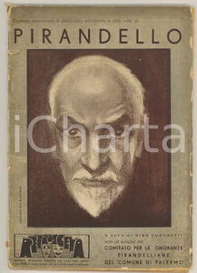 Libro, pubblicazione d epoca 1937 Gino CUCCHETTI  Pirandello  Fascicolo monografico RARO DANNEGGIATO 1