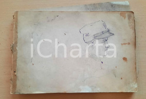 Oggetto da collezione cartaceo 191820 WW1 ANONIMO Album con disegni e ritratti A MANO matita acquerello 30 pp 1