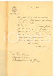 Autografo originale 1930 OSLO Lettera Felix ABRAHAM su articolo in tedesco per un collega Autografo 1