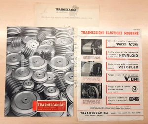 Materiale pubblicitario d’epoca 1948 MILANO Ditta TRANSMECCANICA Pulegge e cinghie Pubblicitario illustrato 1